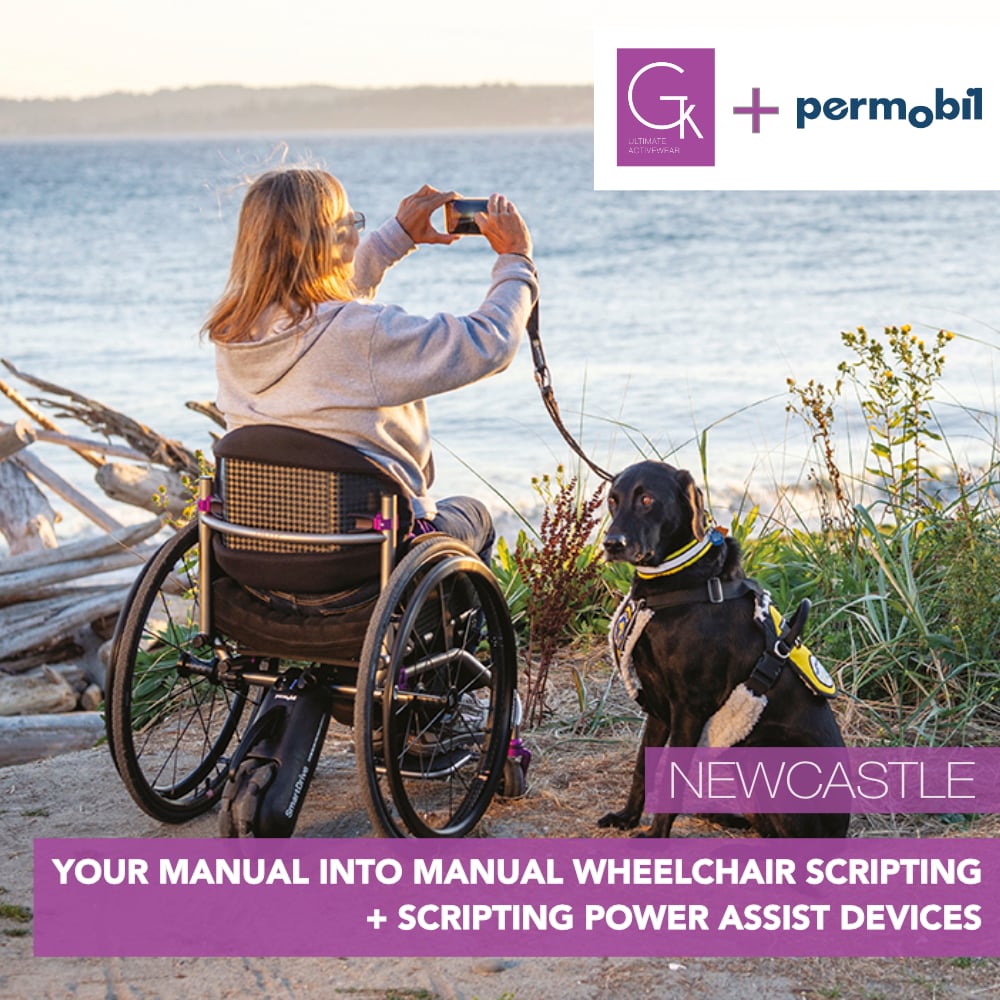 Manual wheelchair scripting-power assist scripting (Permobil) - square image - Newcastle-1
